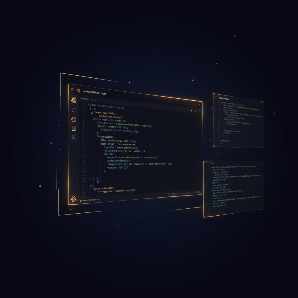 Code editor and AI workflow visualization